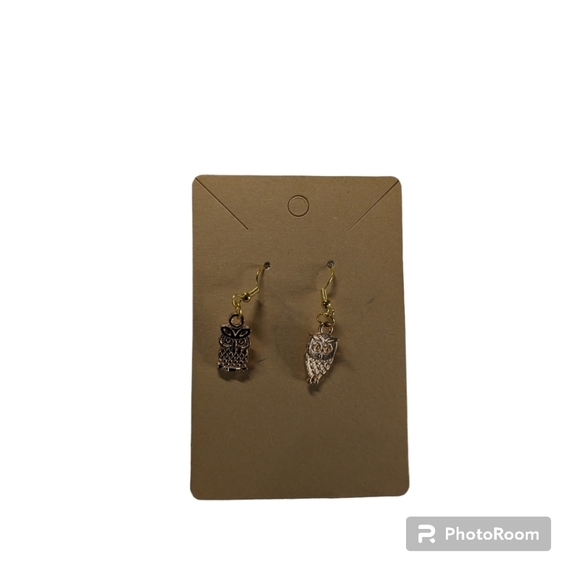 Handcrafted Owl Earrings. 1 Pair. New. - Picture 4 of 9